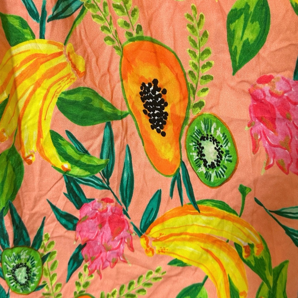 Women's Tropical Fruit Print Mini Dress BNWT - Picture 7 of 7